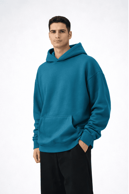 Petrol blue Hoodie - ORQA